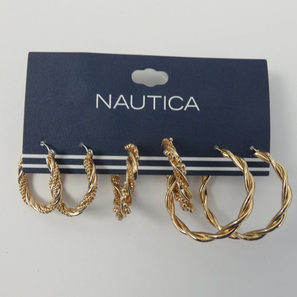 Nautica 3pcs Earrings Set - Picture 1 of 6